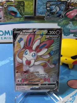 Sylveon V - 183/203 - Ultra Rare (Full Art) NM, English Pokemon Sword & Shield - - Image 1