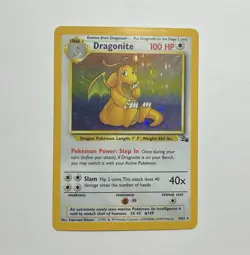 DRAGONITE HOLO 4/62 WOTC POKEMON FOSSIL HOLO VERY NICE 🐉💎 - Image 1