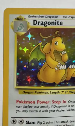 DRAGONITE HOLO 4/62 WOTC POKEMON FOSSIL HOLO VERY NICE 🐉💎 - Image 3
