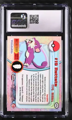 CGC 10 Topps Chrome Rattata #19 Holo Foil Rare Pokemon TV 2000 (not PSA) - Image 2