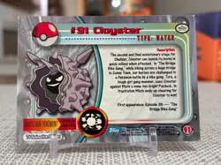 2000 Topps Pokemon #91 Cloyster (TV Animation Series 2) Blue Logo LP - Image 2