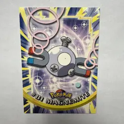 Topps Pokemon Magnemite #81 1999 TV Animation Edition Non Holo Blue Logo NM - Image 1