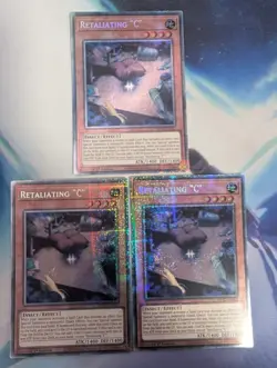 YuGiOh! Retaliating "C" MP25-EN027 Starlight Rare x3 PLAYSET 1st Ed* - Image 1