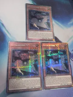 YuGiOh! Retaliating "C" MP25-EN027 Starlight Rare x3 PLAYSET 1st Ed* - Image 2