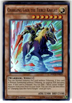 Yugioh Charging Gaia The Fierce Knight DOCS-EN019 Ultra Rare 1st Ed NM - Image 1