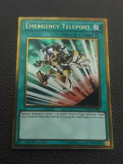 Yu-Gi-Oh! TCG Emergency Teleport Premium Gold: Infinite Gold PGL3-EN081 1st... - Image 1