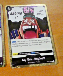 ONE PIECE ENGLISH CARD RARE HOLO GAME CARTE MY ERA OP09-096 EN NM - Image 1