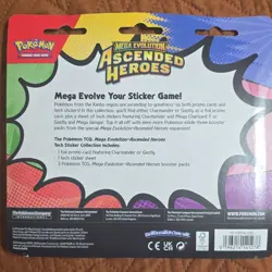 Pokemon Mega Evolution Ascended Heroes Sticker Box w/ Promo Card & Boosters - Image 2