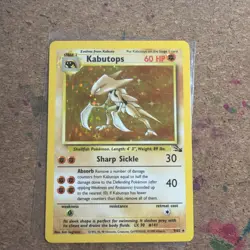 Pokemon TCG Kabutops Holo Rare Card 9/62 Fossil Unlimited - Image 1