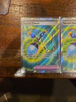 Pokemon TCG Lot Of 2 Sacred Charm Trainer Card Full Art 122/094 NM-M - Image 2