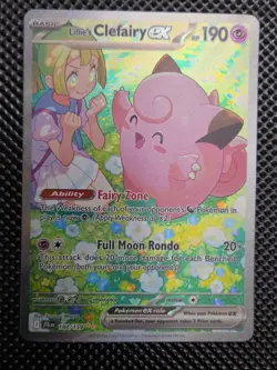 Pokemon TCG Lillie's Clefairy EX Journey Together Sir Card 184/159 NM Condition - Image 1