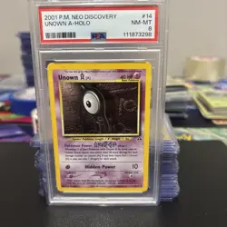 Unown A Holo Pokemon Neo Discovery 14/75 PSA 8 Pokemon Card Graded - Image 4