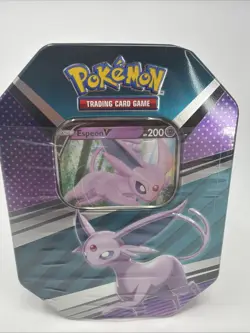 Pokemon Cards TCG Espeon V Heroes Tin Brand New Sealed Pokemon 4 Booster Packs - Image 1