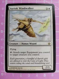 AURIOK WINDWALKER - Magic MTG - Rare White Creature - Fifth Dawn - M/NM - Image 1