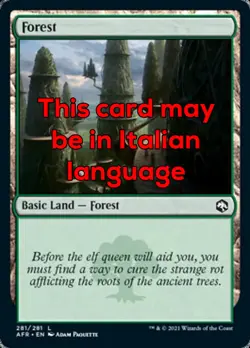 MTG 4x FOREST 281 EXC - FORESTA - AFR - MAGIC - Image 1