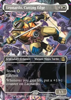 Leonardo, Cutting Edge (Borderless) [TMT - 211] - NM [Foil] TCG MTG - Image 1