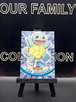 SQUIRTLE #07 - BLUE Logo - Non-Holo - SERIES 1 - TOPPS POKEMON CARD - LP - Image 1