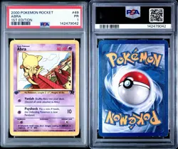 2000 Pokemon Rocket Abra #49 1st Edition PSA 1 - Image 3