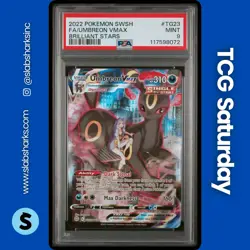 2022 POKEMON SWSH BRILLIANT STARS TRAINER GALLERY #TG23/TG30 UMBREON VMAX PSA 9 - Image 1