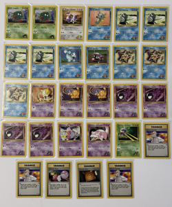 Lot of 28 Pokemon Cards Gym Challenge /132 Abra Drowzee Trainers Slowpoke LP-NM - Image 1