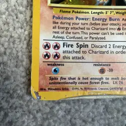 2000 Pokemon Base Set 2 II Charizard 4/130 Holo Foil - Image 4