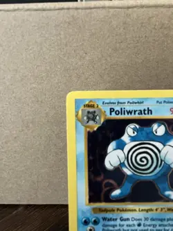 Pokemon Poliwrath Base Set Shadowless Holo Rare 13/102 1999 90 HP English - Image 2