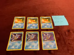 Pokemon Team Rocket First Edition Magikarp x3 & Dark Gyarados x3 - Image 1
