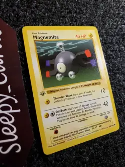 Magnemite 53/102 Pokemon 1st Edition Shadowless Base Set NM - Image 3