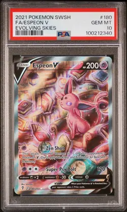 Pokemon TCG Espeon V Evolving Skies 180/203 - PSA 10 - Image 2