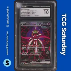 2024 POKEMON TERASTAL FEST JP #213/187 IRON VALIANT EX SPECIAL ART RARE CGC 10 - Image 1
