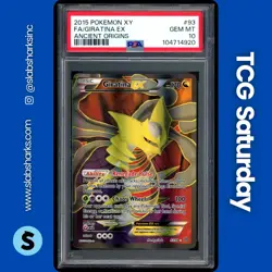 2015 POKEMON XY ANCIENT ORIGINS #93/98 GIRATINA EX FULL ART ULTRA RARE PSA 10 - Image 1