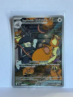 Pokemon Team Rocket's Raticate 202/182 Destined Rivals Illustration Rare Holo NM - Image 1