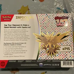 Pokemon TCG: Scarlet & Violet 151 Zapdos ex Collection Box - Promo, Booster - Image 2