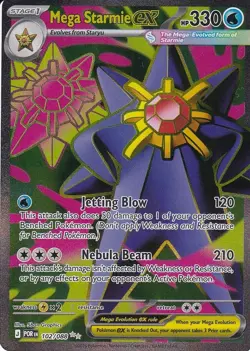 Mega Starmie EX 102/088 Full Art Ultra Rare Pokemon TCG: Perfect Order - Image 1