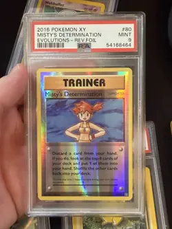 MISTY'S DETERMINATION REV FOIL XY EVOLUTIONS PSA 9 2016 POKEMON #80 - Image 1