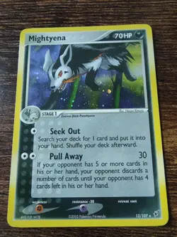 Pokemon Mightyena 12/107 EX Deoxys Holo Rare - Image 1