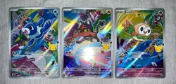 Pokemon First Partner Illustration Collection Series 1 Alolan GEN 7 Starters set - Image 2