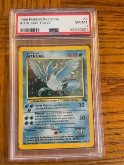 1999 Pokemon Fossil Articuno #2 PSA 8 NM-MT - Image 1