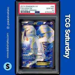 2015 POKEMON XY ANCIENT ORIGINS #94/98 LUGIA EX FULL ART ULTRA RARE PSA 10 - Image 1