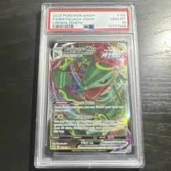 Pokemon TCG Rayquaza VMAX Crown Zenith Ultra Rare 102/159 Holo PSA 10 - Image 1