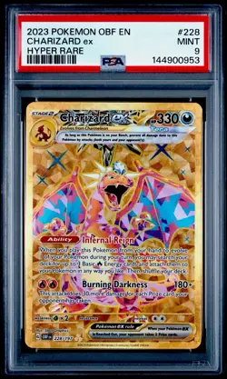2023 Pokemon OBF En-Obsidian Flames Charizard EX #228 PSA 9 MINT - Image 1