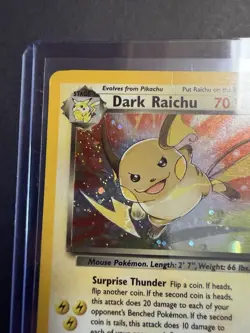 Vintage Pokemon TCG Dark Raichu Team Rocket 83/82 Holo Secret Rare 2000 Wizards - Image 2