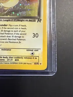 Vintage Pokemon TCG Dark Raichu Team Rocket 83/82 Holo Secret Rare 2000 Wizards - Image 4