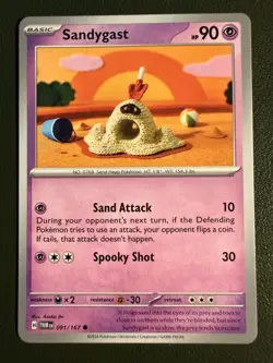 Pokemon TCG Sandygast 91/167 SV6 Twilight Masquerade NM - Image 1