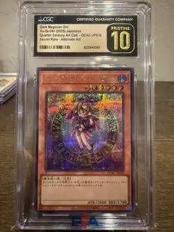 YuGiOh! Dark Magician Girl SR (Alt Art) QCAC-JP019 Japanese PRISTINE 10 - Image 1
