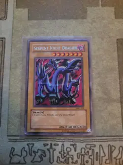 YUGIOH SERPENT NIGHT DRAGON MRL-103 SECRET UNLIMITED ED MP/HP 1996 - Image 1