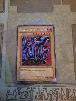 YUGIOH SERPENT NIGHT DRAGON MRL-103 SECRET UNLIMITED ED MP/HP 1996 - Image 2