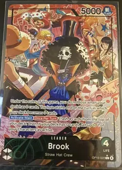 OP15-022 Brook Alt Art Leader Adventure on Kami’s Island One Piece TCG English - Image 1