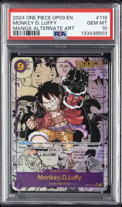 2024 ONE PIECE OP09-EMPERORS IN THE NEW WORLD #119 MONKEY D. LUFFY PSA 10 - Image 1