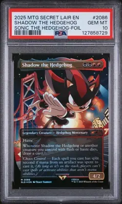 Shadow the Hedgehog (Rainbow Foil) Secret Lair Drop PSA 10 - Image 1
